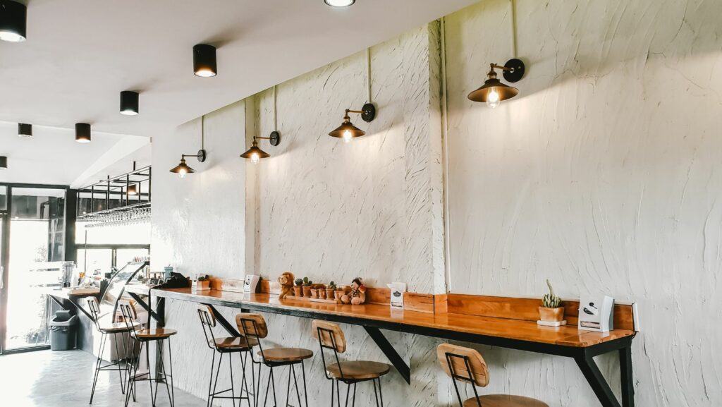 low budget small cafe interior design